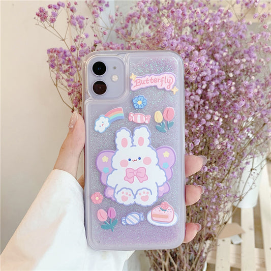 Cake Bunny Quicksand Mobile Phone Case For Soft Xsmax